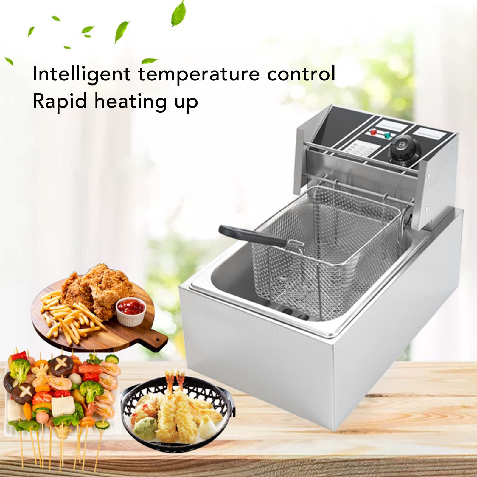 Amazon.co.jp: 6L ステンレス鋼ディープファットフライヤー