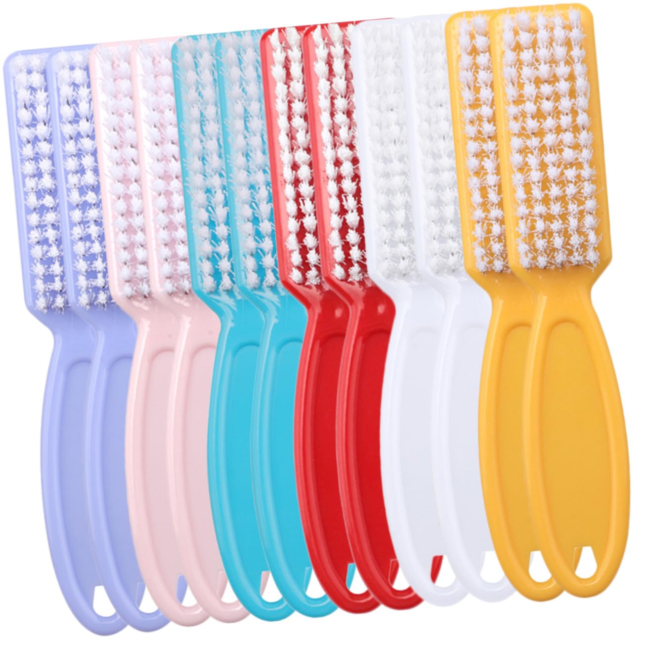Gatuida 24 Piezas Cepillo de Uñas Agarre Manual Cepillo para Polvo de Uñas Herramientas de Pedicura para Limpieza de Manicura Color Aleatorio