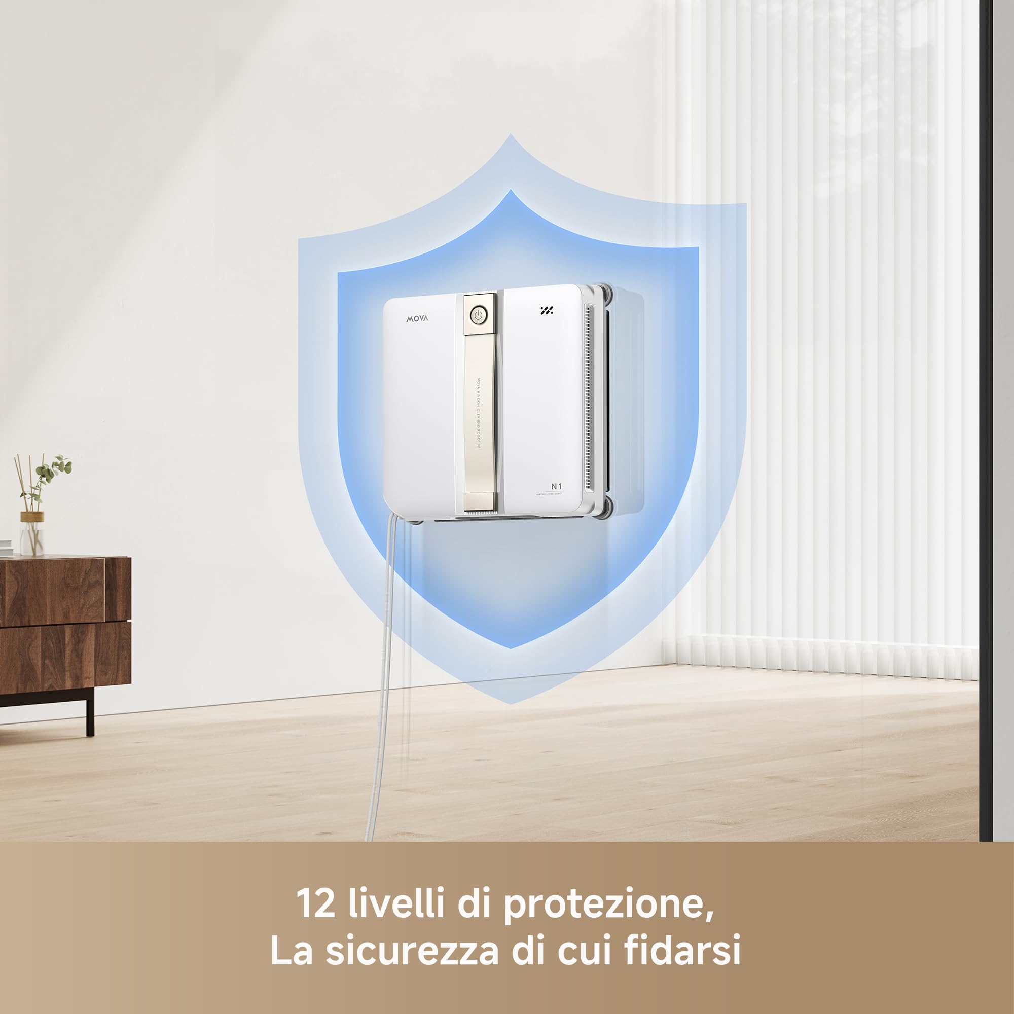 MOVA N1 Robot lavavetri, compatto, con nebulizzazione a doppia aletta, aspirazione da 8000 Pa, protezione di sicurezza, pianificazione intelligente del percorso con copertura completa, tutto in uno