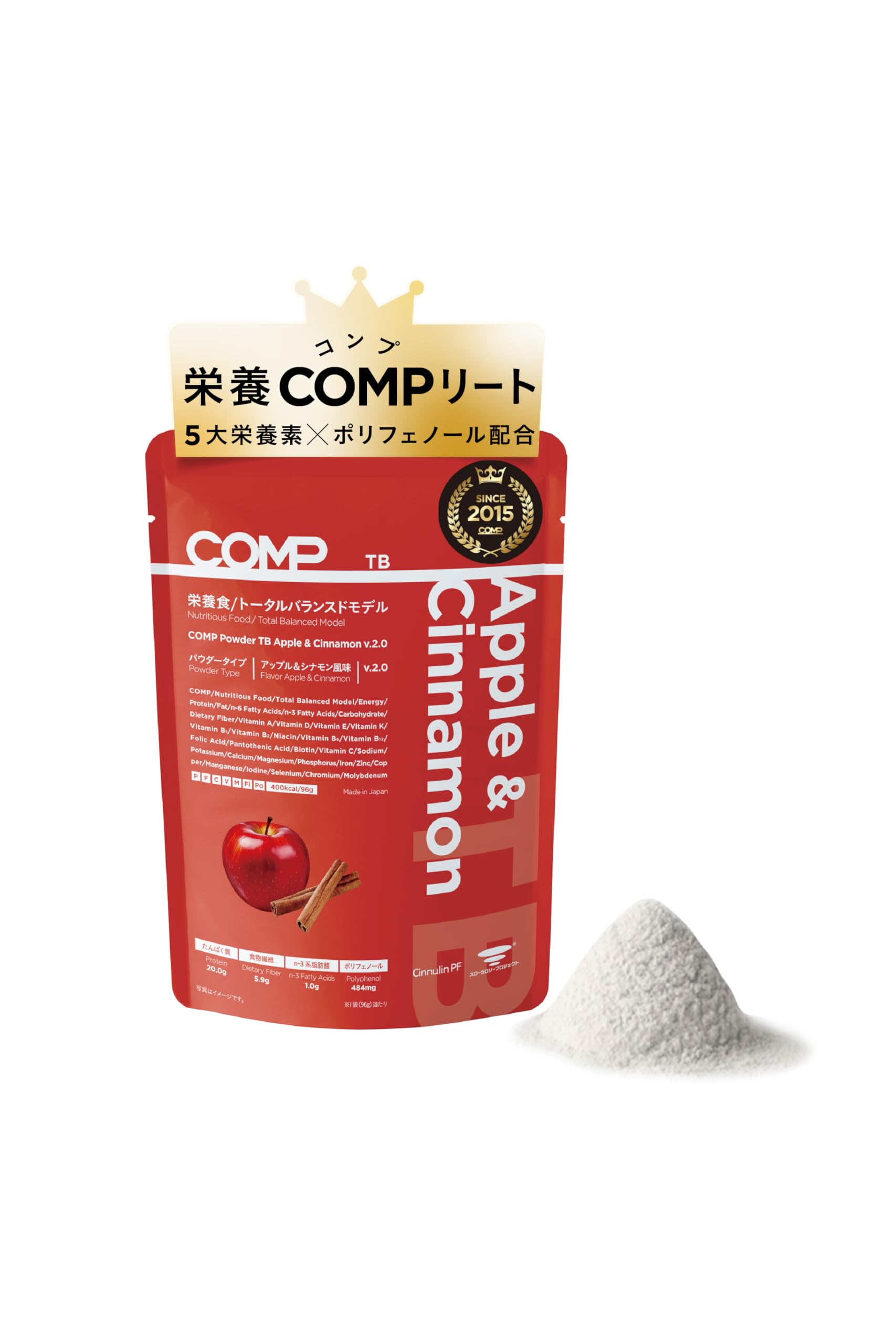 COMP 完全食 Powder TB Apple＆cinnamon (1袋) プ…