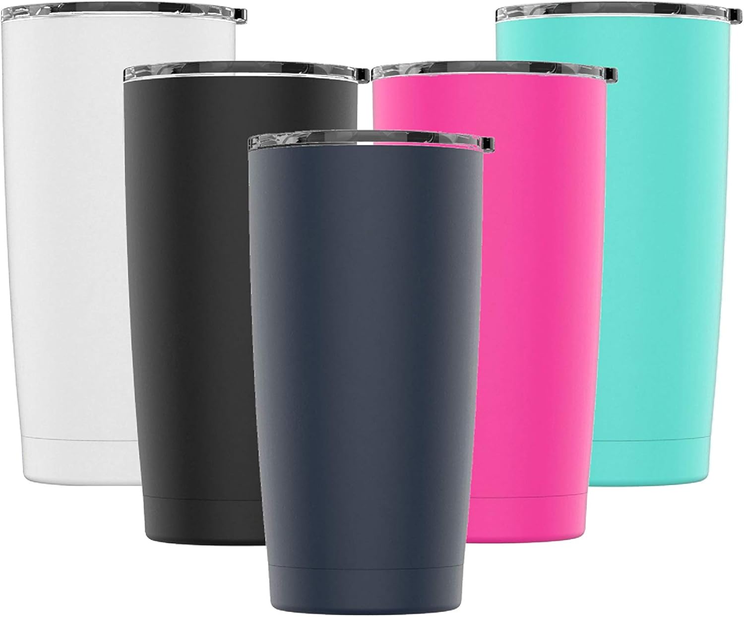 Laser Engraved Stainless Steel Godmother Powder Coated Tumbler Splash Proof Lid 2 Straws*, Triple Wall Vacuum Insulated, Mug Coffee Cup Travel Camping Work Hot Cold Drink (Navy Blue, 20oz) - Image 6