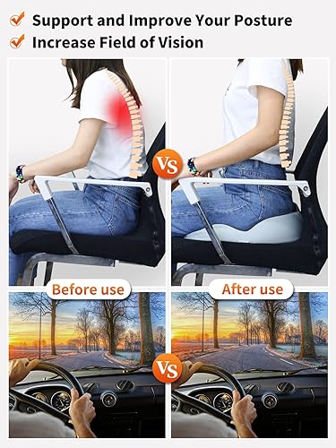 Miniatura 4 de Cojín de asiento de espuma viscoelástica de rebote lento para silla de oficina, alivia el coxis, dolor de espalda baja, perfecto para oficina,