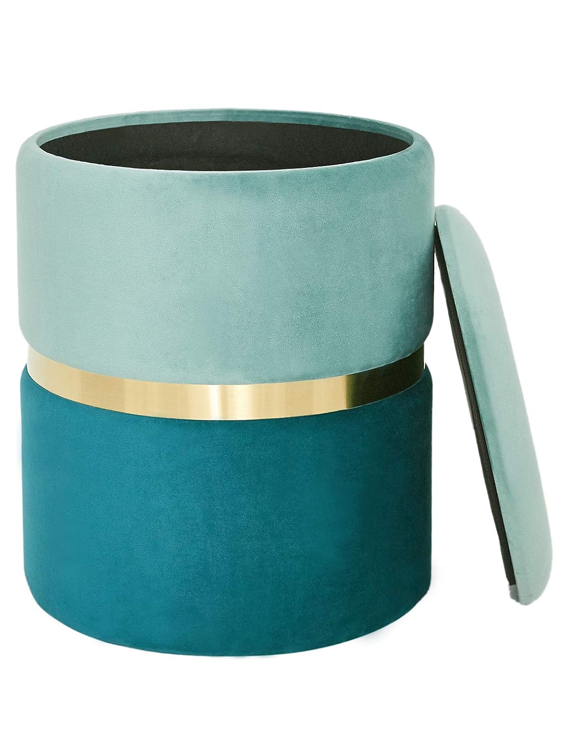 Suhu Hocker Samt Schminktisch Pouf Hocker mit Stauraum Sitzhocker Sofa