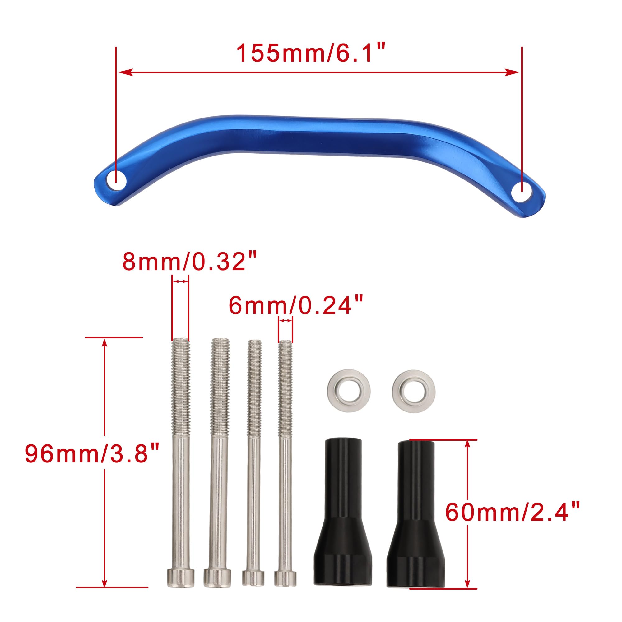 WOOSTAR Motocicleta Barra de Apoyo del Asiento Trasero Reemplazo para 2016-2018 SX SXF XC XCF 125-450 2017-2019 XCW EXC EXCF 125-500 Azul
