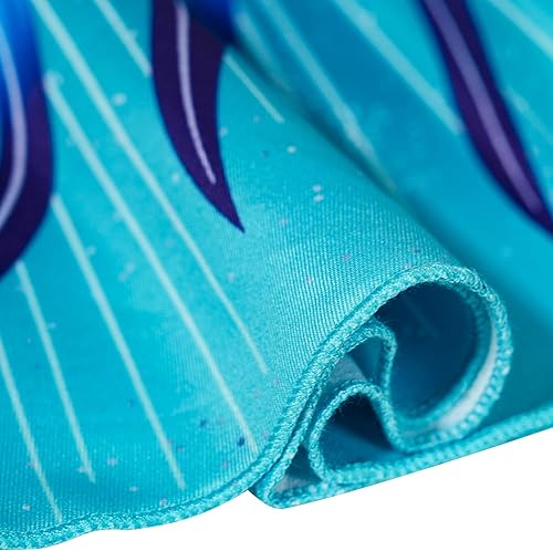 Miniatura 6 de QAQGood Disfraz de princesa de sirena para niñas pequeñas, disfraz de princesa para Halloween, fiesta de cumpleaños con peluca