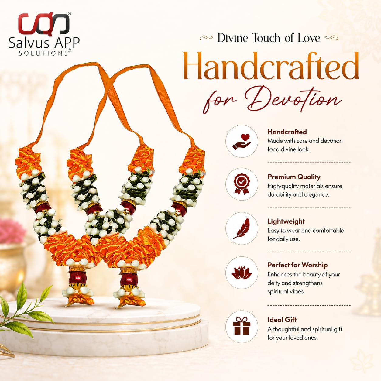 Multicolor Floral Garland for Idols - FREE SHIPPING -3
