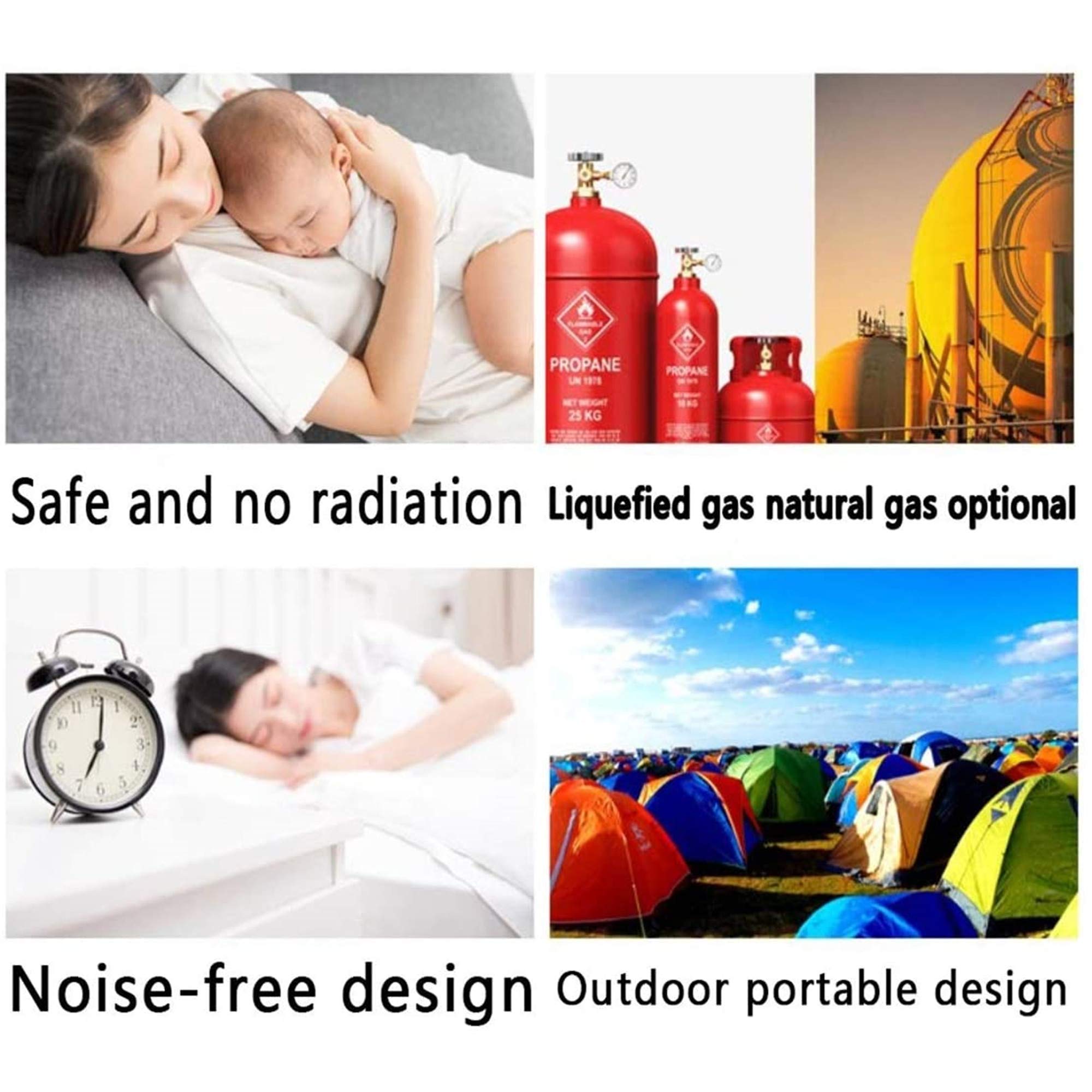 Riscaldatore da patio, riscaldatore da esterno, lampada termica portatile in acciaio inossidabile, stufa riscaldante per uso commerciale/domestico, gas liquefatto little surprise