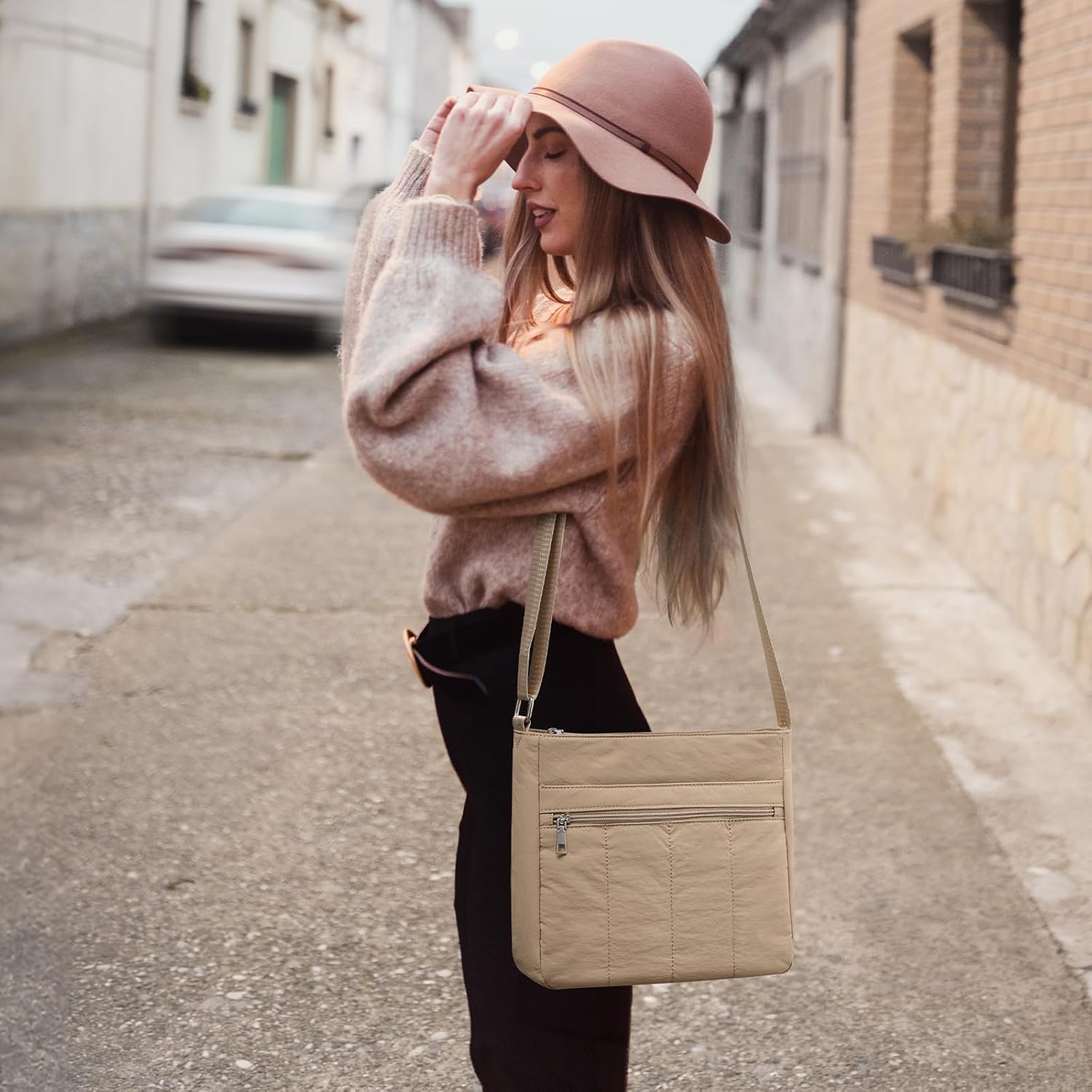 G4Free Nylon Crossbody Bags for Women, Lightweight Casual Quilted Shoulder Handbags for Travel Work - Image 2