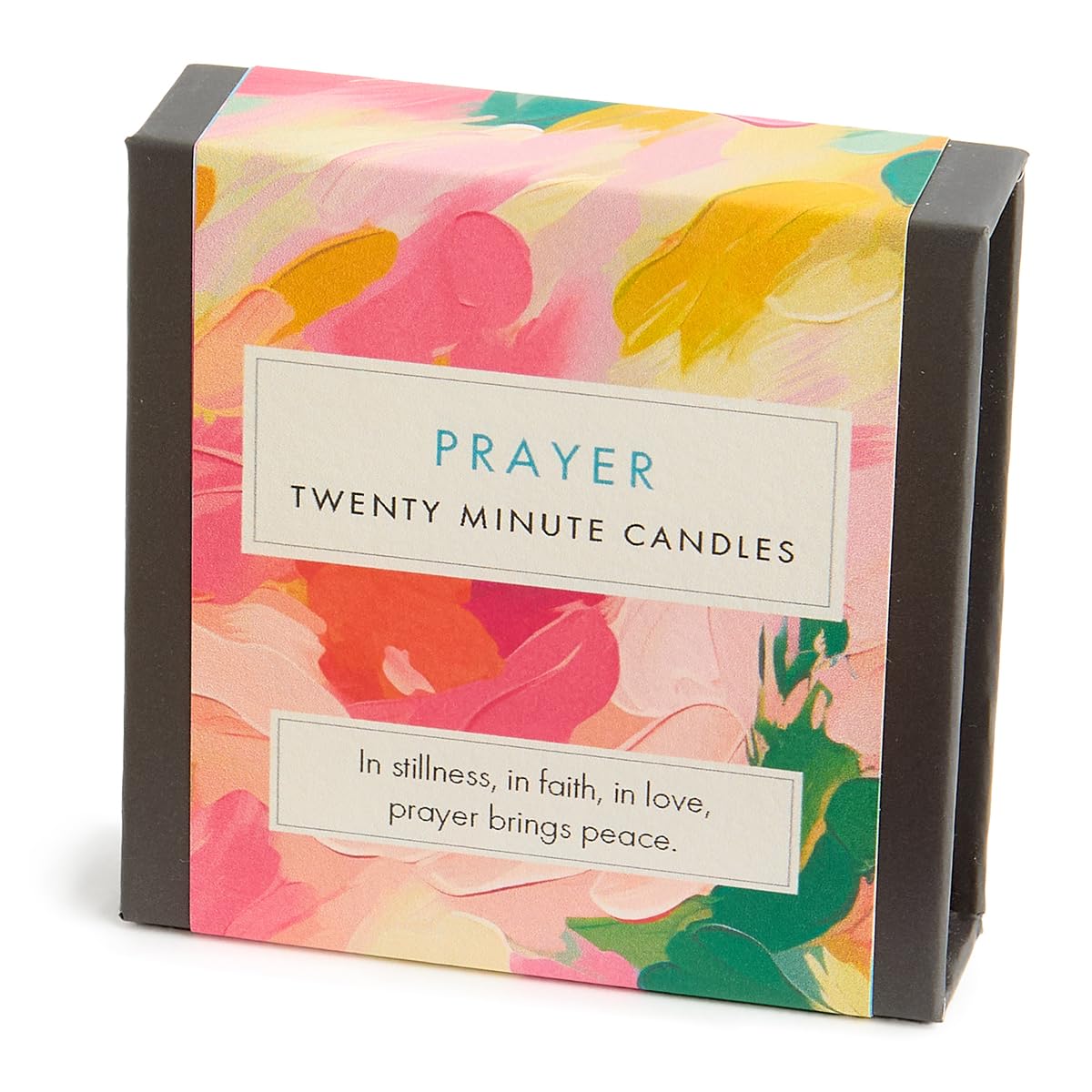 Cotton & Grey Natural Signature Collection - Prayer (Abstract) By - 12 Pure Beeswax Twenty Minute Candles With Ceramic Holder