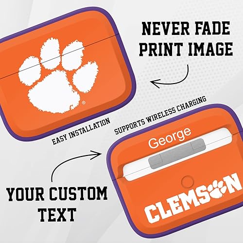 Vista 239 de AFFINITY BANDS Texas Longhorns HDX - Funda con nombre personalizado compatible con Apple AirPods Pro 1 y 2 (negro clásico)