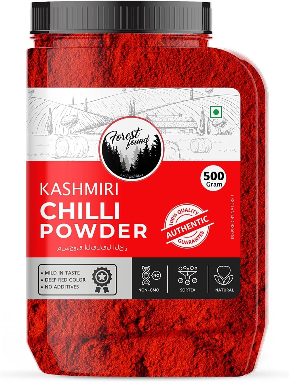 Dogari Kashmiri Red Chilli Powder | Lal Mirch |Pure and Ready to Use | 100% Authentic,Mild,Deep Red Color (500 Gm)