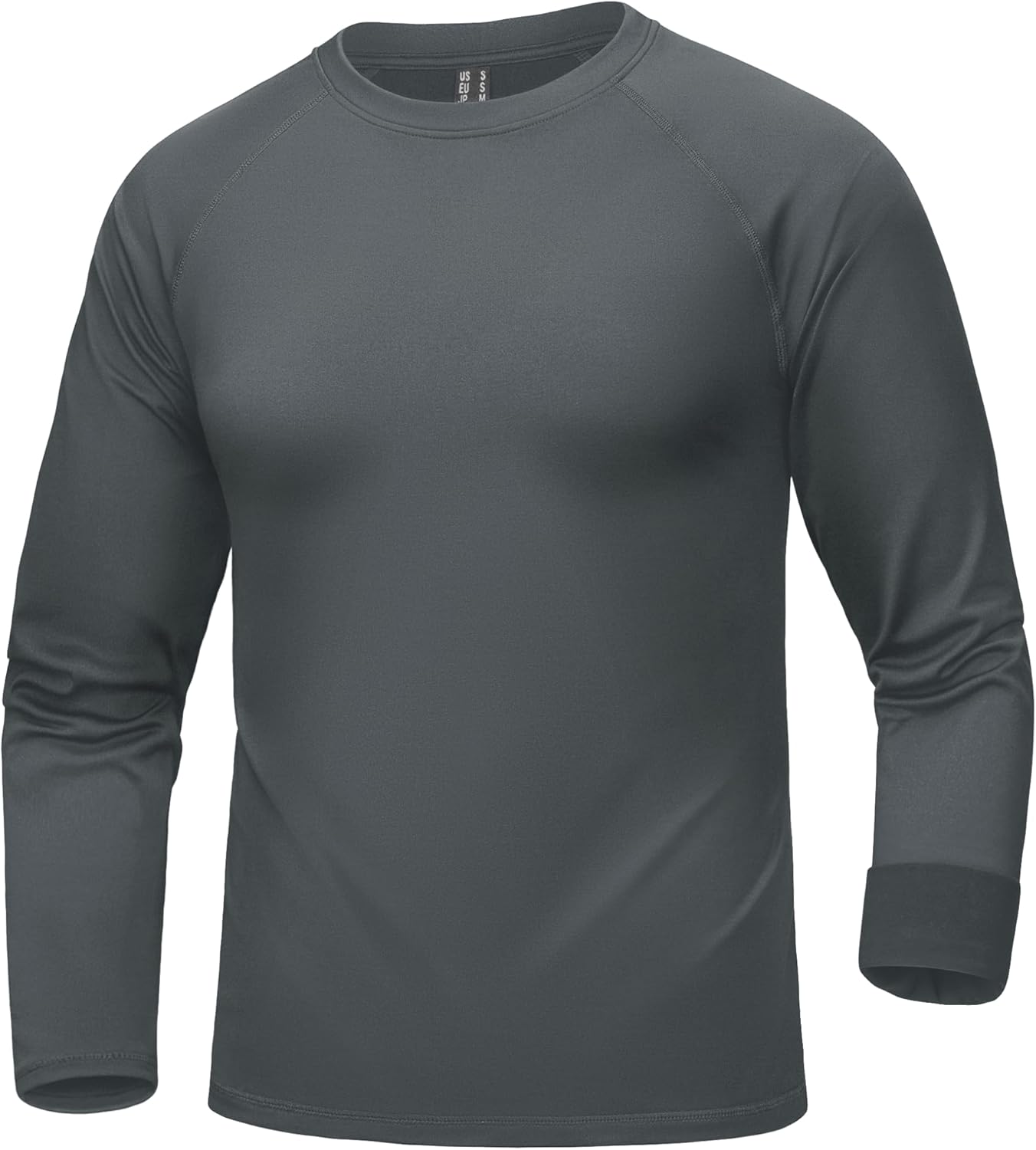 Cavva Mens Thermal Long Sleeve Shirts Base Layer Midweight Fleece Lined Undershirt Warm Athletic Workout Tops - Image 2
