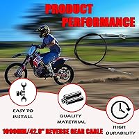 Vista 4 de DEHE 965.2mm/38" Cable de engranaje inverso 110cc 125cc Quad Dirt Bike ATV Dune Buggy Go Kart