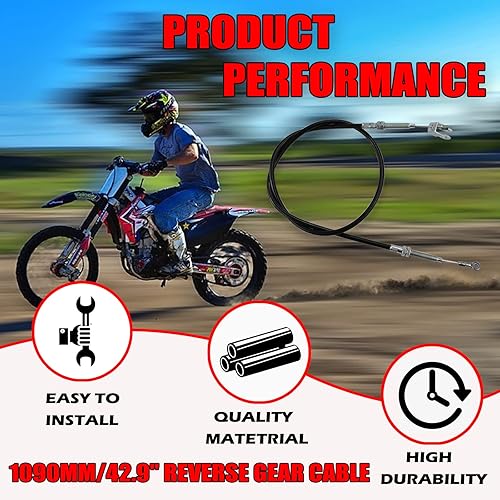 Miniatura 4 de DEHE 965.2mm38" Cable de engranaje inverso 110cc 125cc Quad Dirt Bike ATV Dune Buggy Go Kart