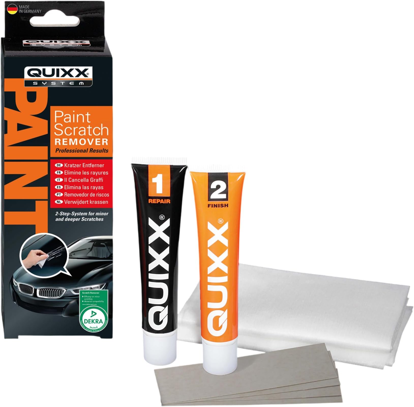 Quixx Scratch Remover (25g polish/25g finish/2 cloths/4 sandpaper)