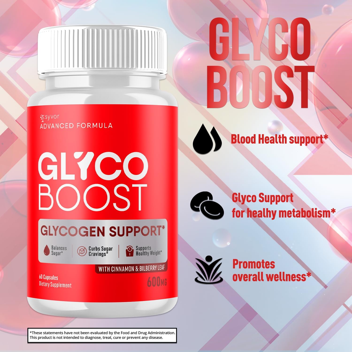 (3 Pack) Glyco Boost Capsules, Official Glycoboost Pills with All Natural Ingredients, Advanced Formula Glycogen Support Supplement with Max Strength Premium Vitamins for Women & Men (180 Capsules) - Image 4