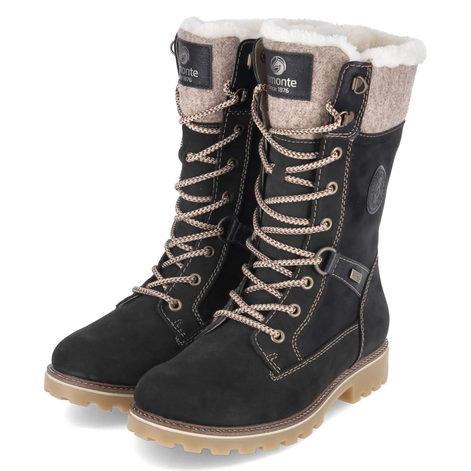 Remonte Women's D8474 Lace-Up Boots, Black, 42 EU, black, 9 UK
