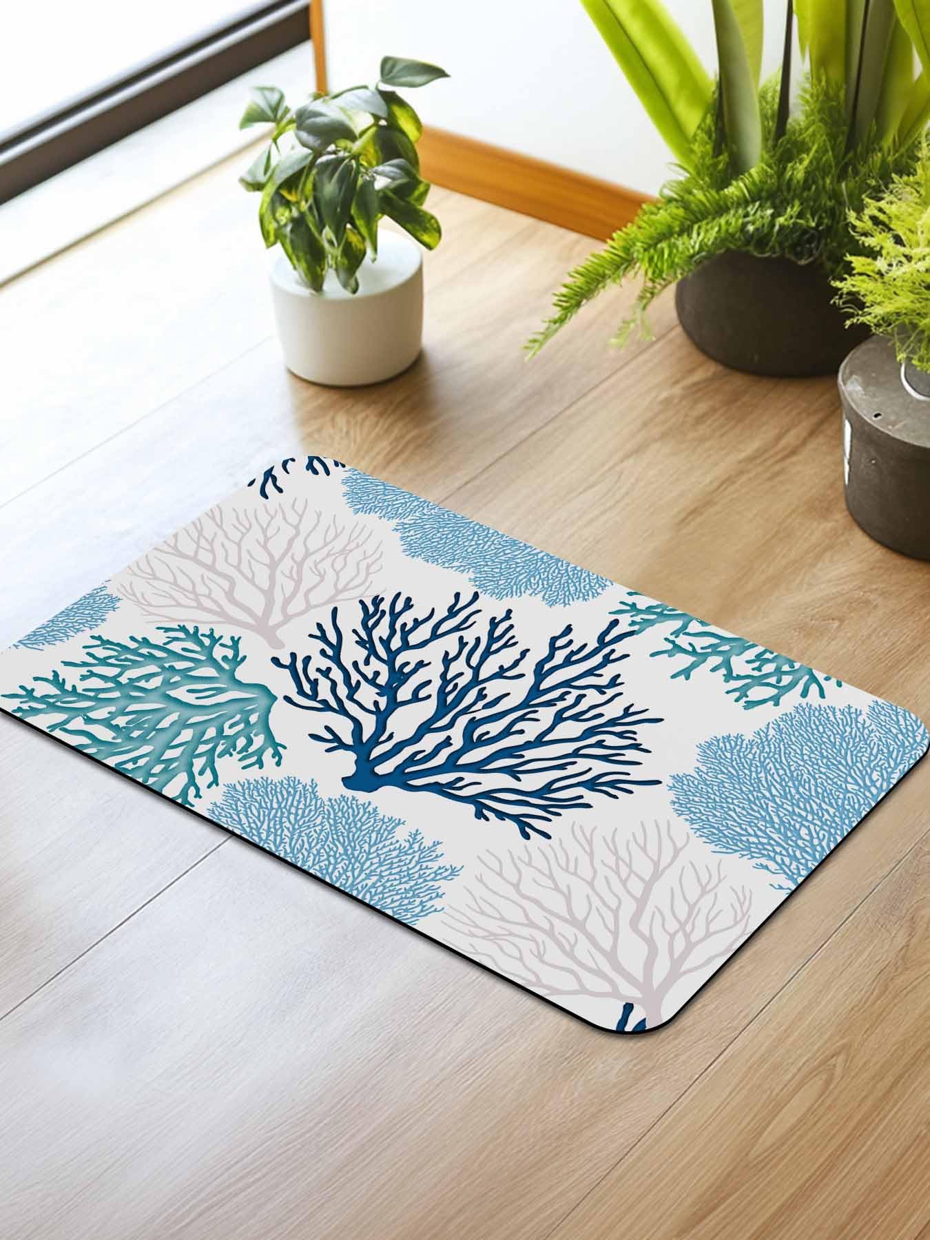 Amazon.com: Ocean Blue Coral Bath Mat for Tub,Non Slip Bathroom