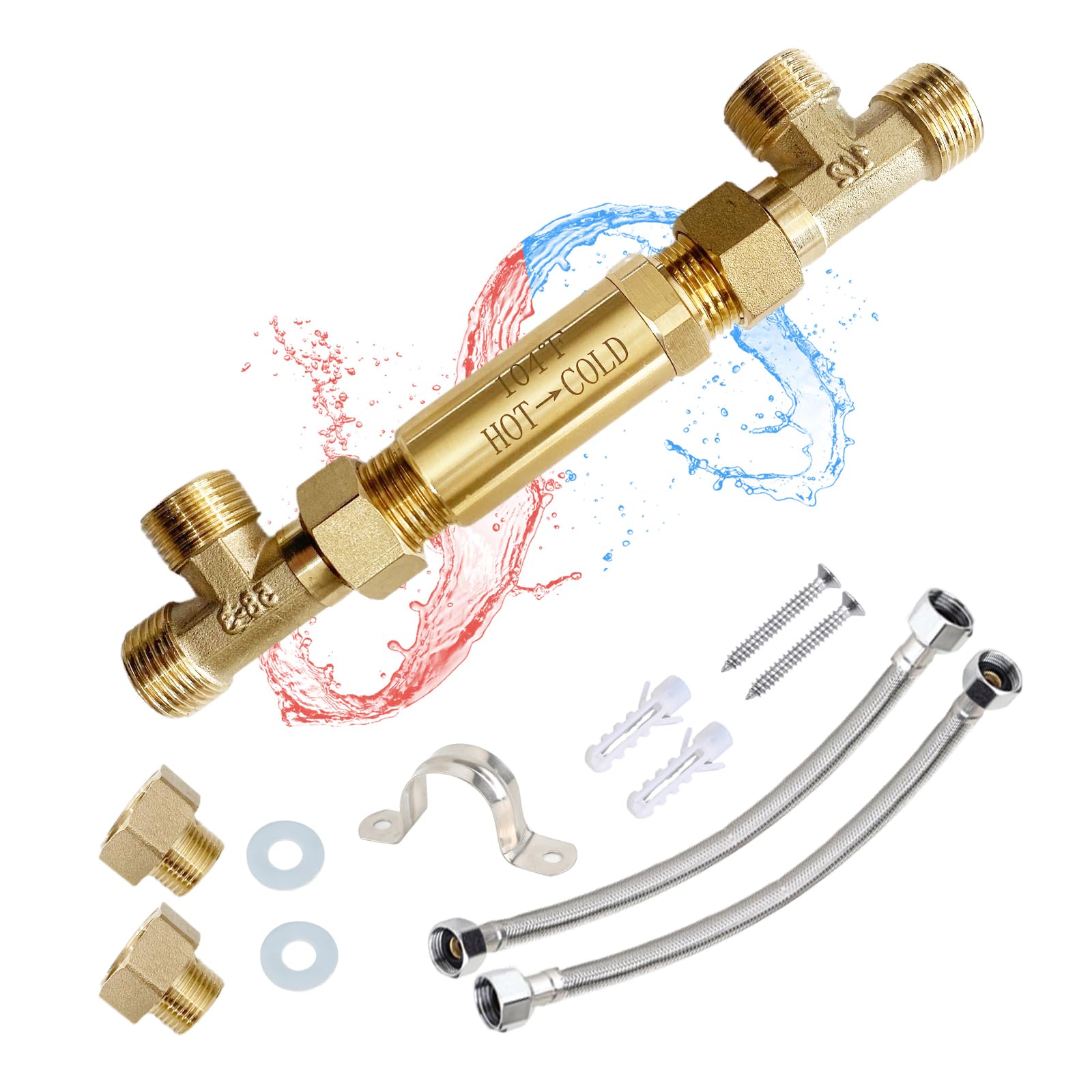 Photo 1 of WP596816 Sensor Valve Kit for Instant Hot Water Recirculating Pump System Copper, Replace 367010, 595926, 500800, 500805