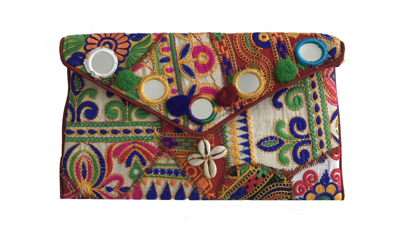 Shubhangi Womens Sling Bag (Jaipuri Embridered handicraft traditional bags,Multi-Coloured,pattar Embroidery, R3-2030 AB) (B075WXX3C6) Amazon Price History, Amazon Price Tracker