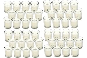 48 Pack Votive Candles In Bulk, Perfect For Weddings, Birthdays and Parties