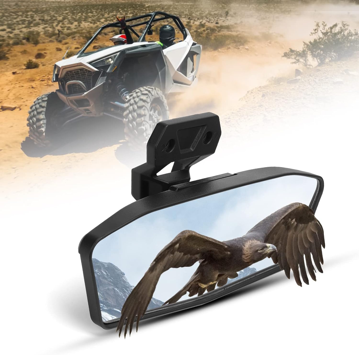 Kemimoto RZR PRO XP Mirror, High-Definition Center Rear View Mirror Race Convex Mirror Compatible with 2020 2021 2022 Polaris RZR PRO XP/4 #2883763 : Automotive