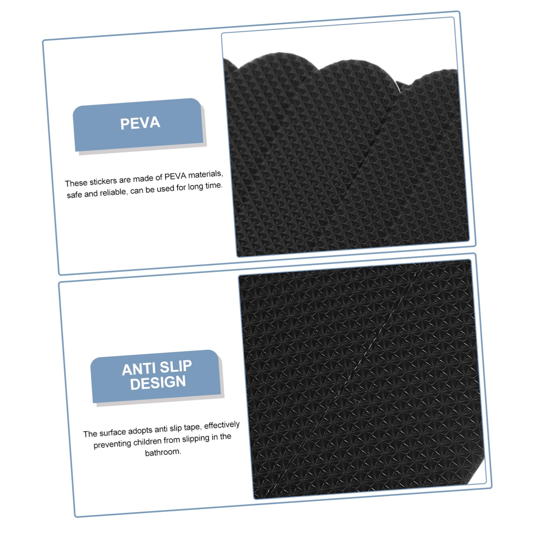 Amosfun 96 Piezas Pegatinas Antideslizantes Aplicado Niños Pegatinas Tiras Antideslizantes para Tarimas Alfombra Antideslizante Calcomanías para Baño Tiras De Tierra Peva
