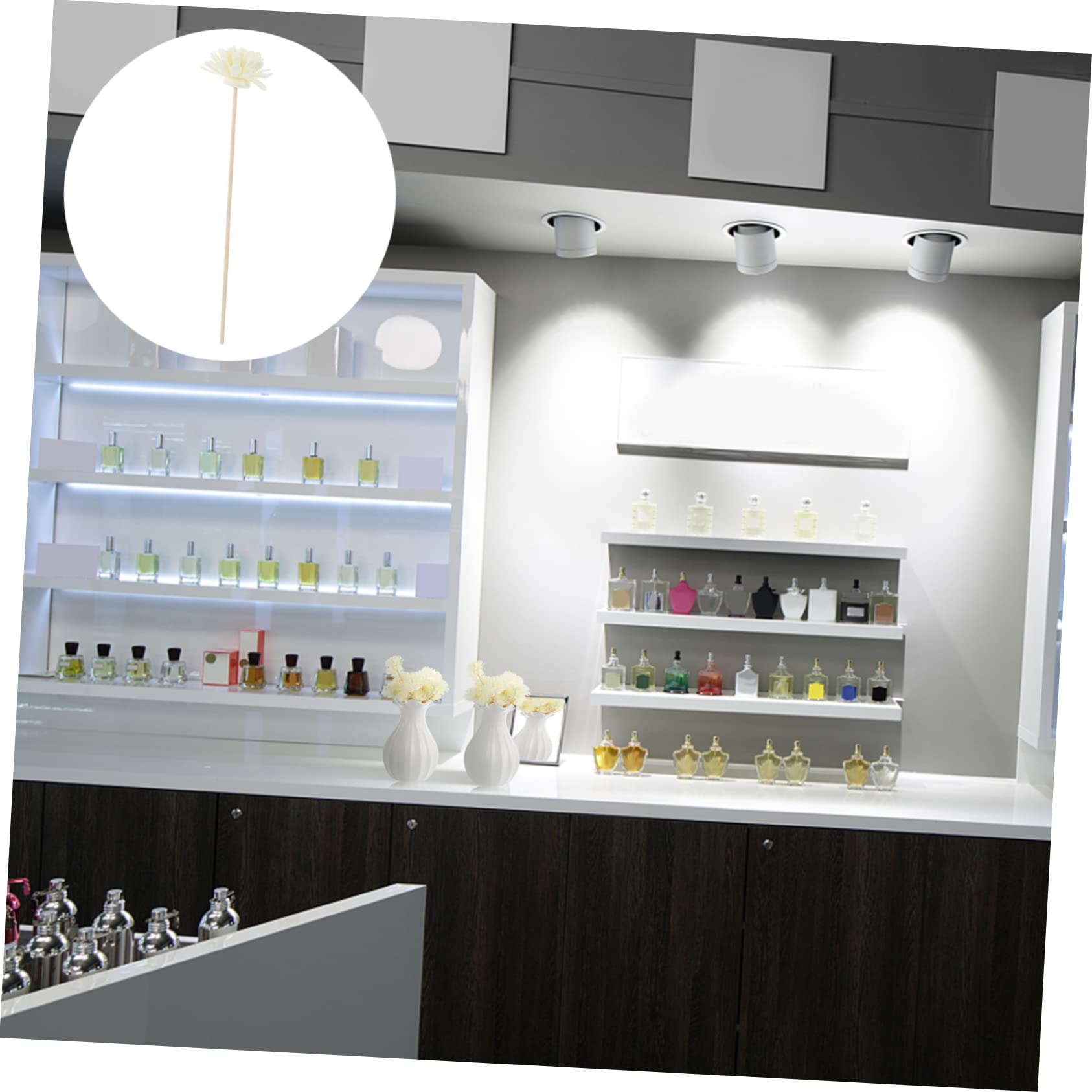 Healeved 30pcs Artificial Flower Rattan Sticks for Diffusers Home Decor Accessories for Living Room Bedroom Office and More