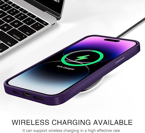 Miniatura 8 de BENTOBEN Funda magnética para iPhone 14 Pro compatible con Magsafe, diseño de ajuste delgado, goma de gel suave, a prueba de golpes, protección