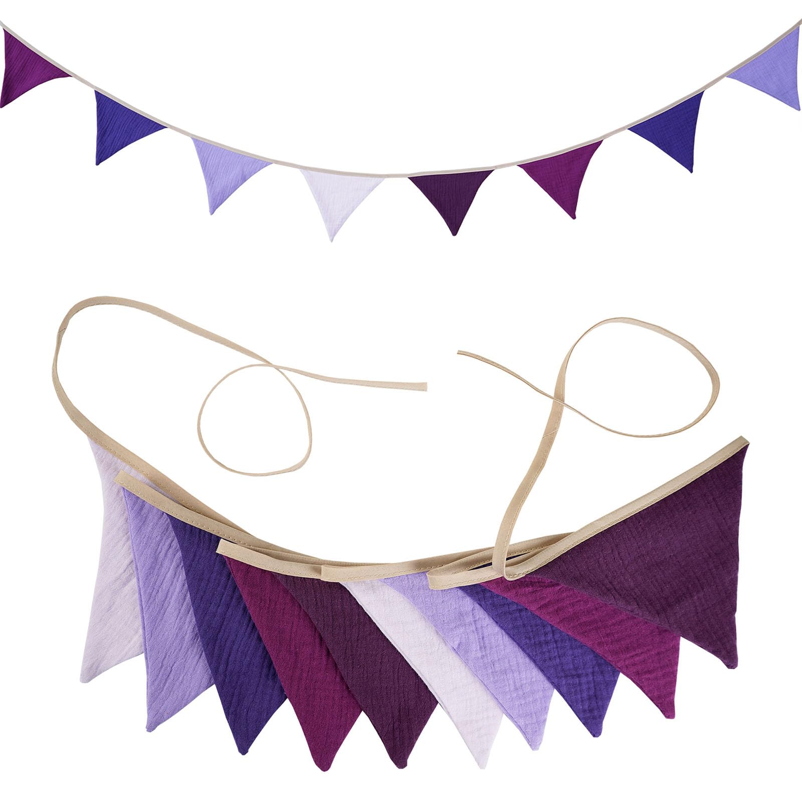 Tongyixin Volet Wimpelkette Kinderzimmer, hausbett Himmel，Girlande Kinderzimmer，Kinderzimmer Deko，Wanddeko Geschenk，Wandtattoo Kinderzimmer Mädchen & Jungen，Babyzimmer & Babybett Deko(Edles-Violett)