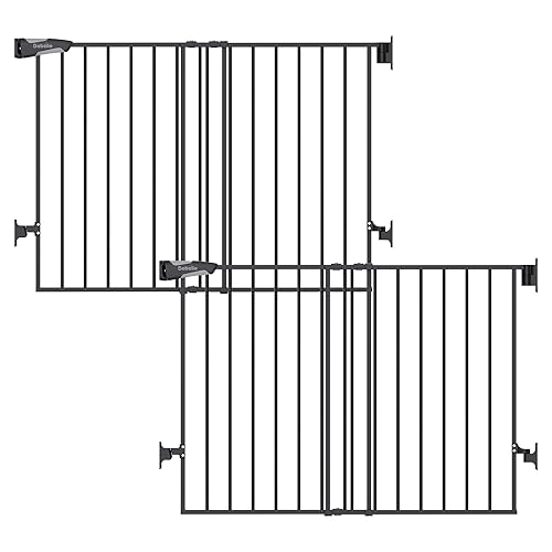 Miniatura 14 de Babelio - Puerta de seguridad para bebés para escaleras, cocina y umbrales, sin barra inferior | Fácil instalación | Manejo con una mano | Cierre