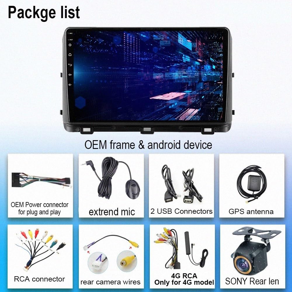 Coche con Carplay Android Auto Inalámbrica para Kia Ceed 3 CD 2018-2022 A-Pple Carplay & Android Auto, Autoradio Portátil Car Play con Pantalla Táctil, 4 Nuclear 4G+64G