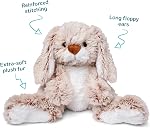 Melissa & Doug Burrow Bunny Stuffed Animal Plushie with Big Feet, Floppy Ears & Fluffy Tail, Adorable Pretend Play Toddler Toys for Girls & Boys 3+