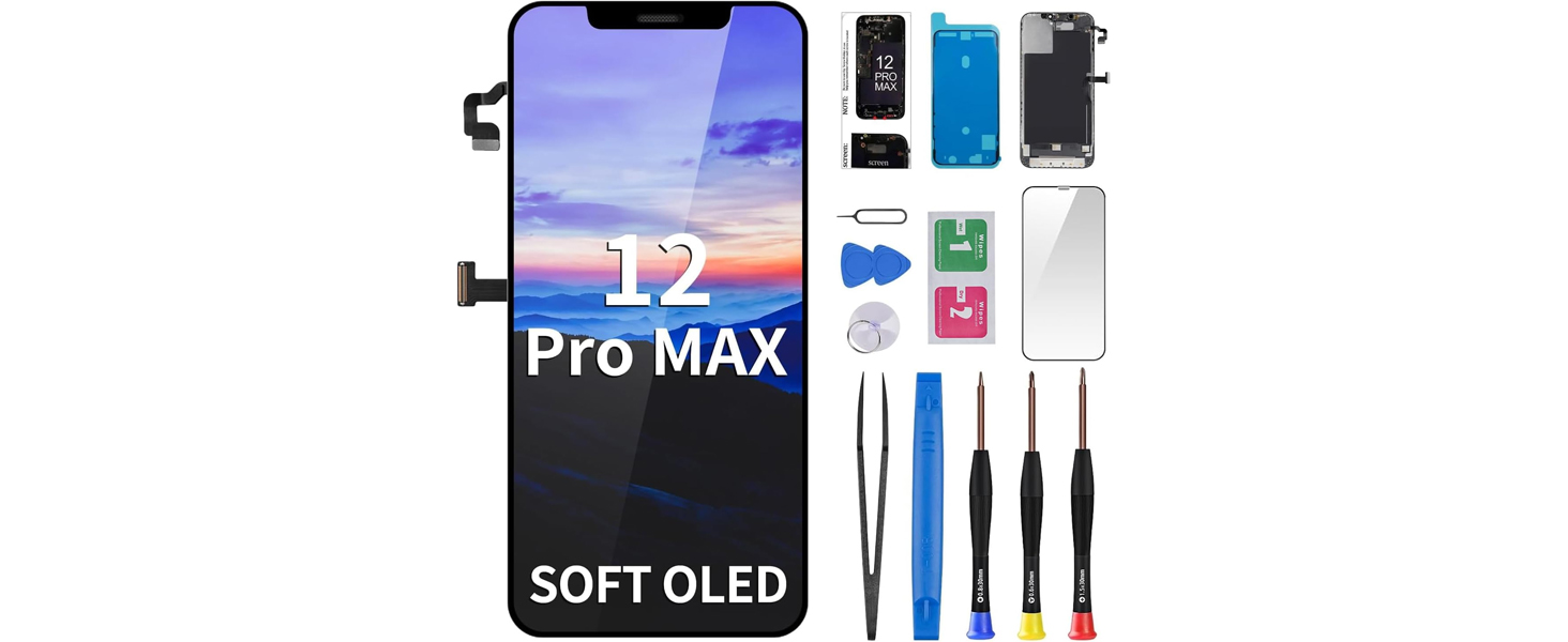 【新品】　iPhone12 pro max の OLED画面　デジタイザー Amazon.com: CYKJGS [Soft OLED] for iPhone 12 PRO MAX Screen