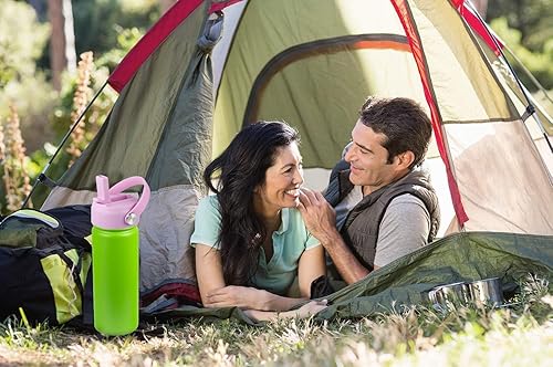 Miniatura 6 de Tapa de popote para Hydro Flask de boca ancha de 32, 40 onzas, tapas de popote con mango flexible y popotes compatibles con HydroFlask, tapa