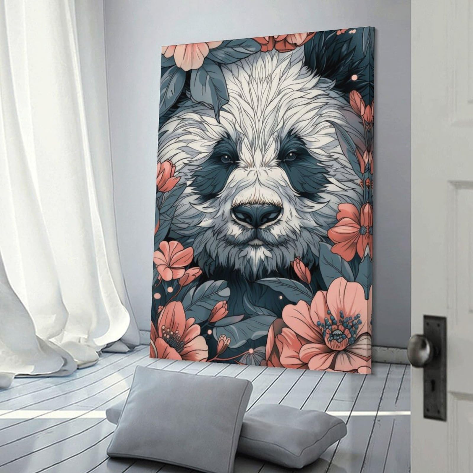 Junmoney Home Decor Wall Art Panda, 12x18inch(30x45cm), for New Homes, Bedrooms Or Workspaces, Home Decor Gift with Stylish Appeal