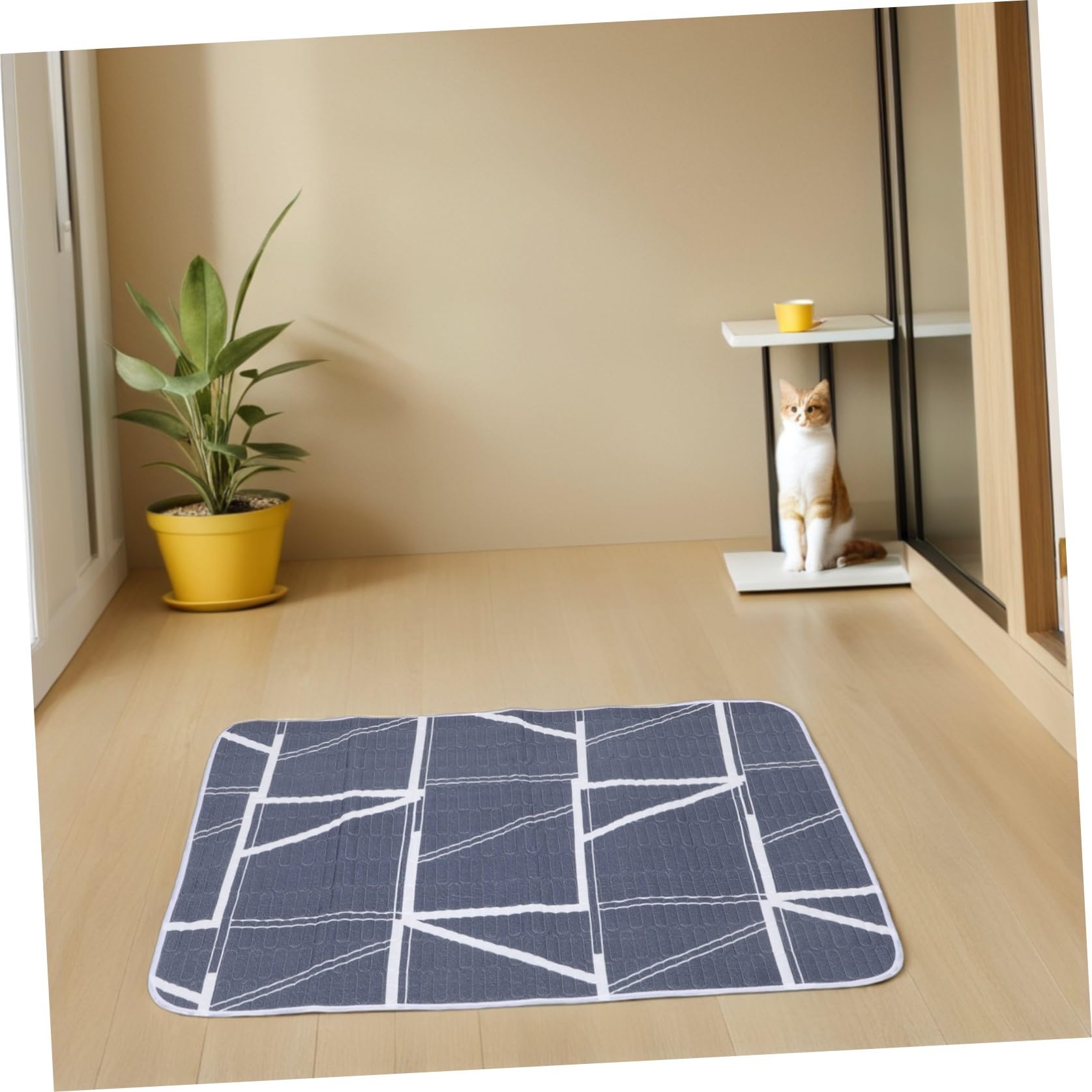 TOYANDONA Tappetino Igienico Lavabile per Cani e Gatti 2 Pezzi in Cotone Ecologico Riutilizzabile Assorbente e Traspirante per Uso Interno ed Esterno