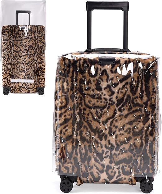 review RMFOLDWA 20/24/28Inch PVC Suitcase Cover, Clear Luggage Cover Protectors, Transparent Protective Cover Case For Wheeled Suitacse Dust Cover (24-inch)