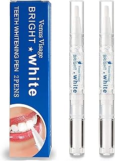 Venus Visage Teeth Whitening Pen (2 Pcs) - Effective Teeth Whitening Gel - 40+ Uses - Professional Formula - Mint Flavor -...