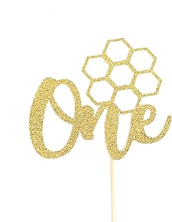 Atelier Elegance Honeycomb One Cake Topper, Bee 1st Birthday Cake Topper, Bee One Cake Topper
