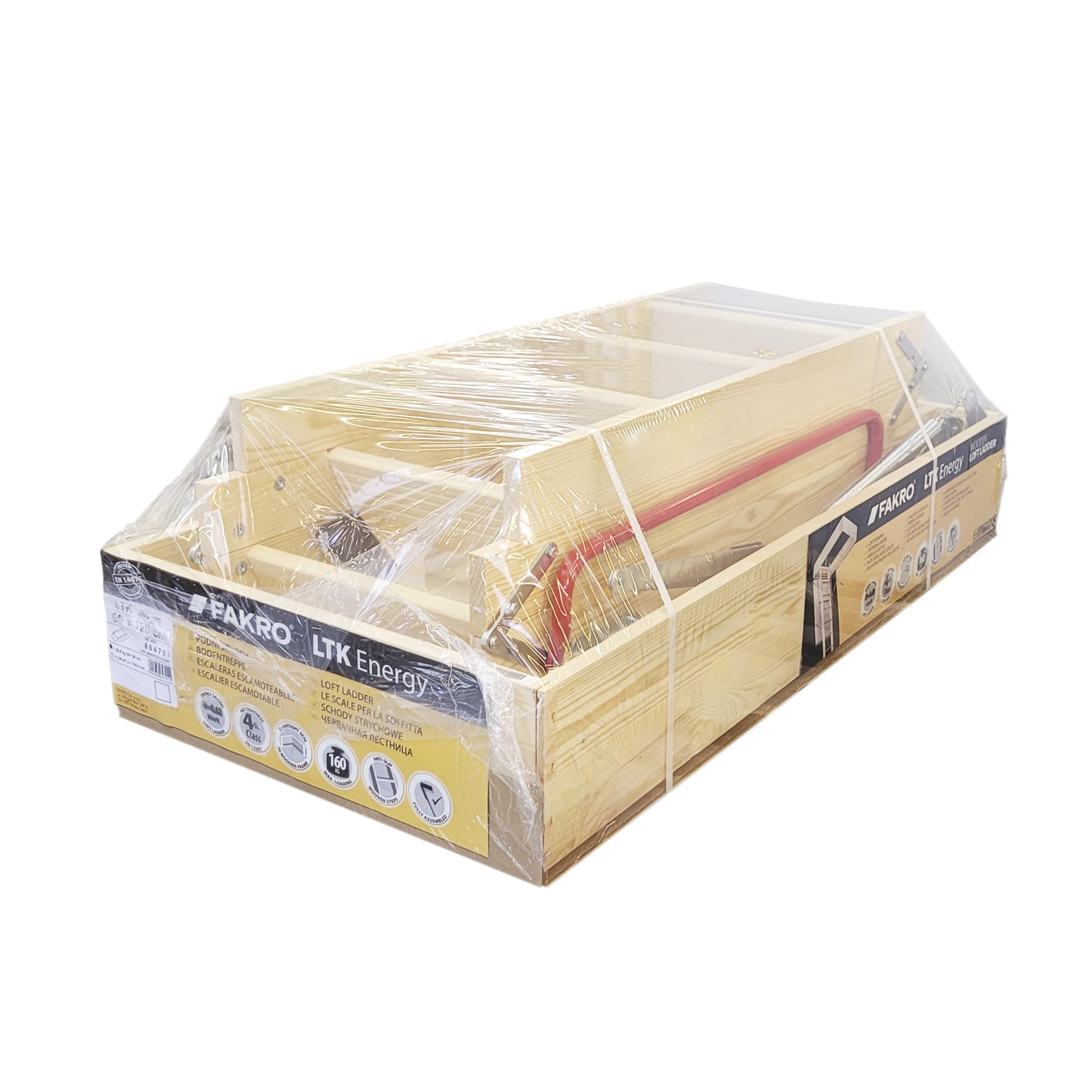 FAKRO - Escaliers escamotables LTK Energy - 70x140/280 - Escalier pour Grenier - Réduit Efficacement Les Pertes de Chaleur - Support de 160kg - Montage Facile