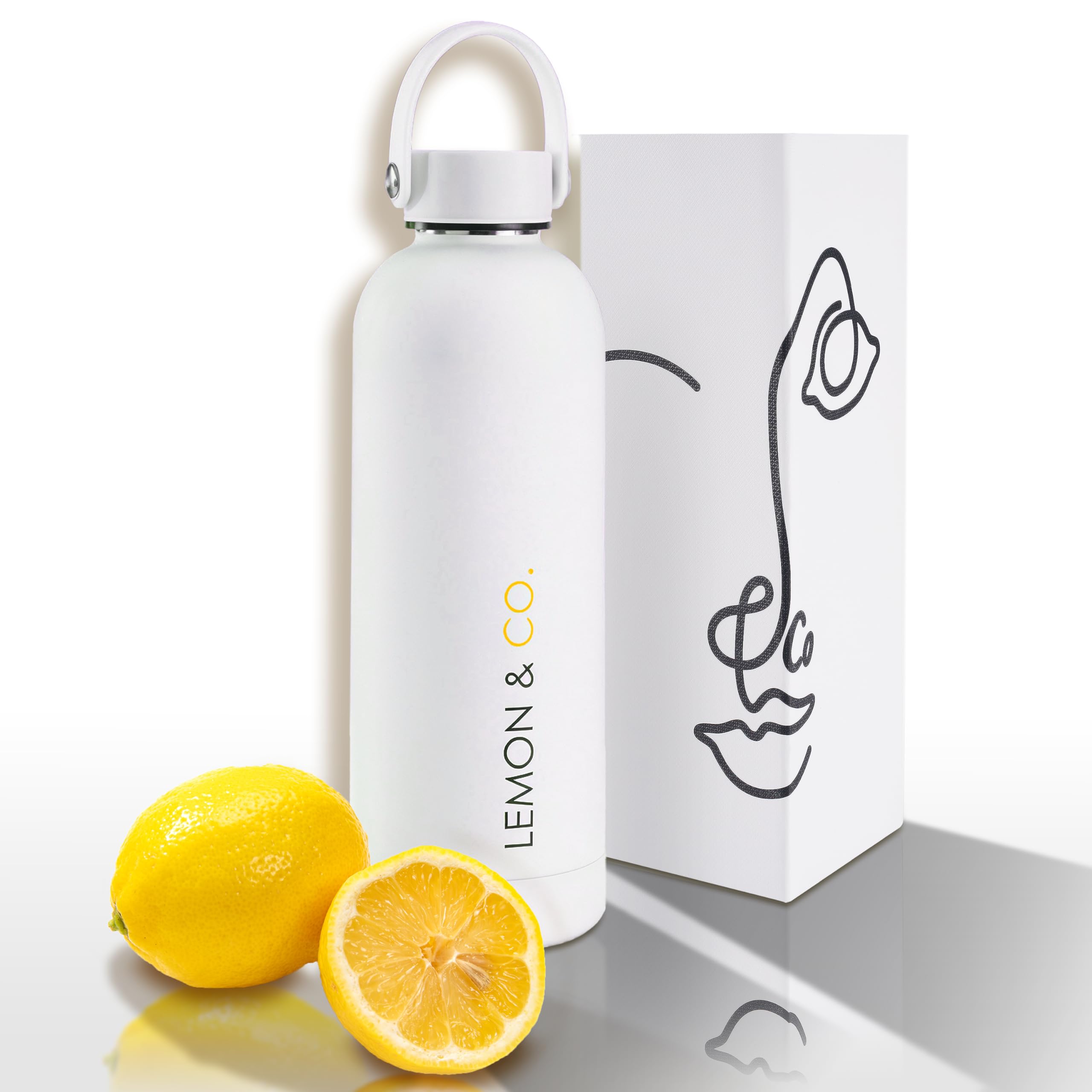 Amazon.com: LEMON & CO. Stainless Steel Bottle (16oz, 500ml