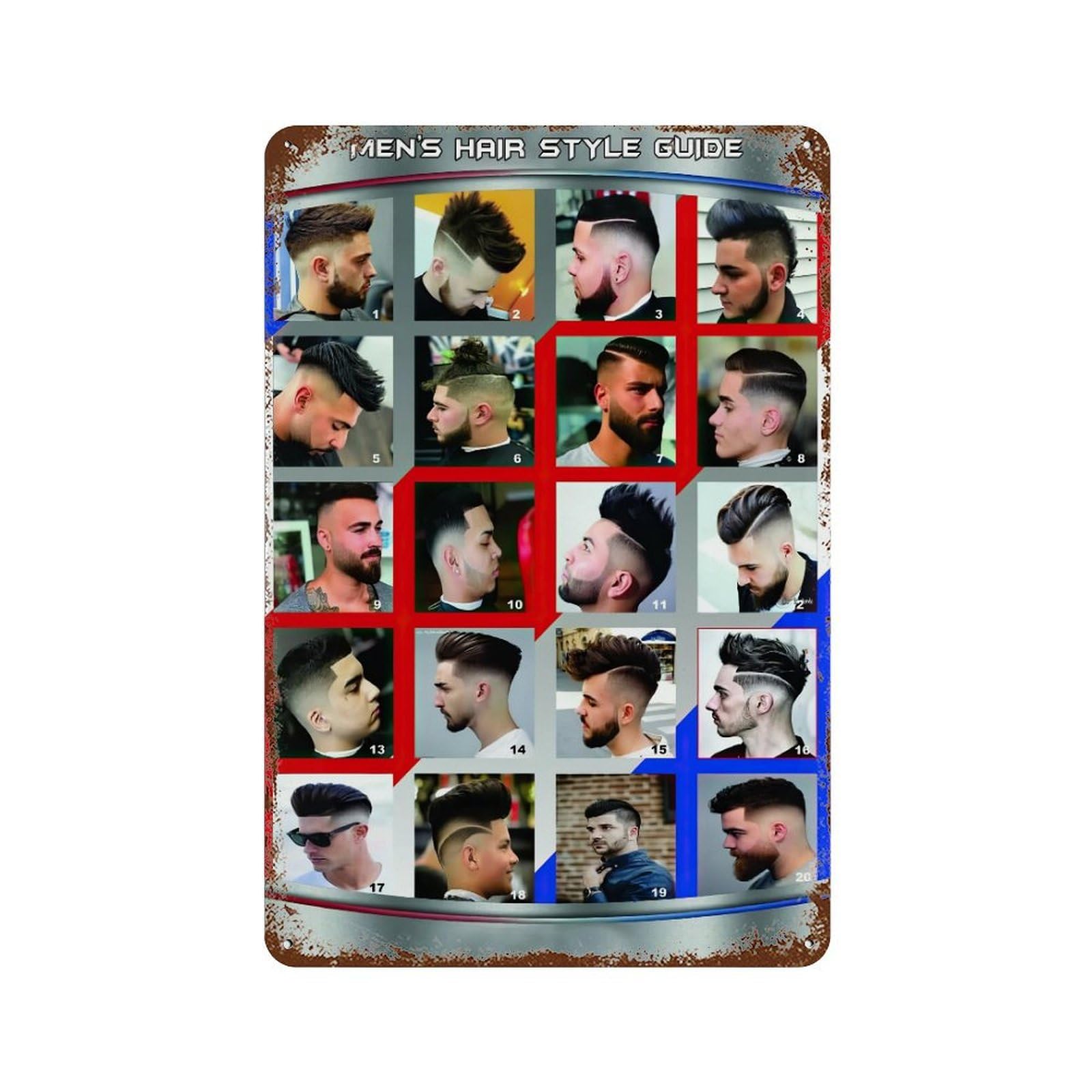 xiaoxiaoshen Barber Shop Fashion Hairstyle (10) Wall Decor Art Metal Tin Poster Modern Home Decor Art Home Bar Shop Decorations Vintage Sign 30x20cm
