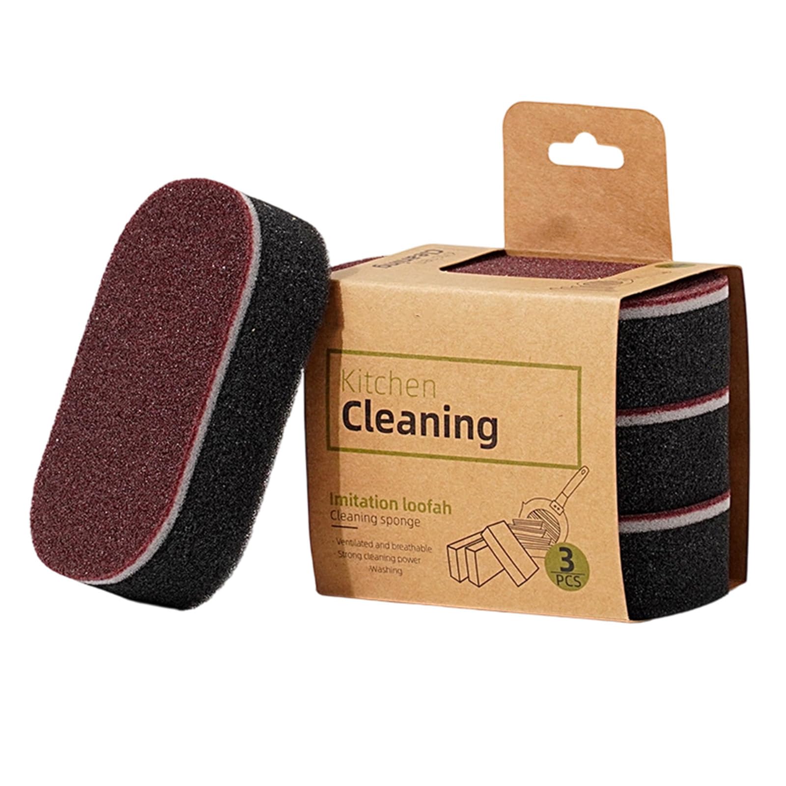 Multipurpose Sanding Sponge Heavy Duty Emery Sponge Scrubbers for Kitchen Cookwear Bathroom Ceramics Wall Stain Removal Permanent Scouring Pad
