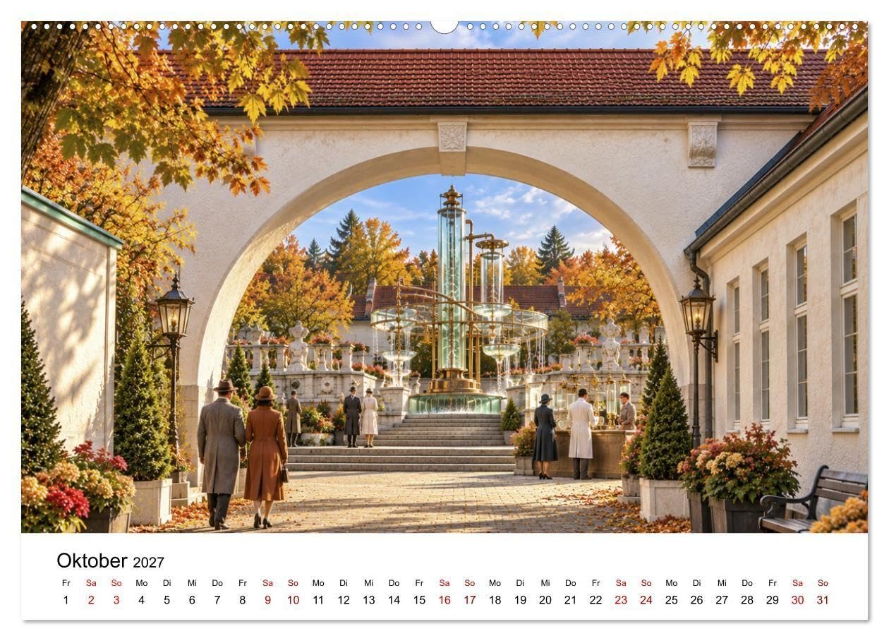 Deutschland - Wie man sich 1930 die Zukunft erträumte (Wandkalender 2027 DIN A2 quer), CALVENDO Monatskalender: Zwölf außergewöhnliche Bildwelten ... charakteristischen deutschen Landschaften.