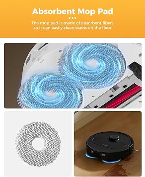 29PCS QV35S Accessories Sets for Roborock QV 35S/35A/QR 598/798/Qrevo S Pro Robot Vacuum Cleaners, Qrevo Series Replacement Parts: 2 Main Brushes 6 Dust Bags 4 HEPA Filters 6 Side Brushes 8 Mop Pads