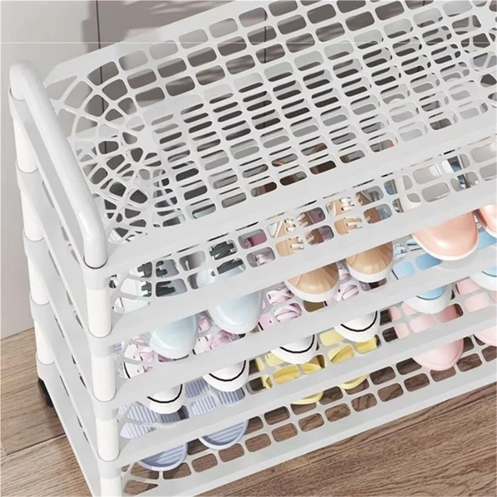 Multi-Layer Wall Mounted Shoe Rack Entrance Foyer Cabinet