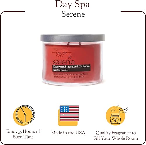 Miniatura 3 de A Cheerful Giver Day Spa - Vela perfumada Serene, vela de soja de 11 onzas con 55 horas de tiempo de combustión, regalo de cumpleaños para mujeres