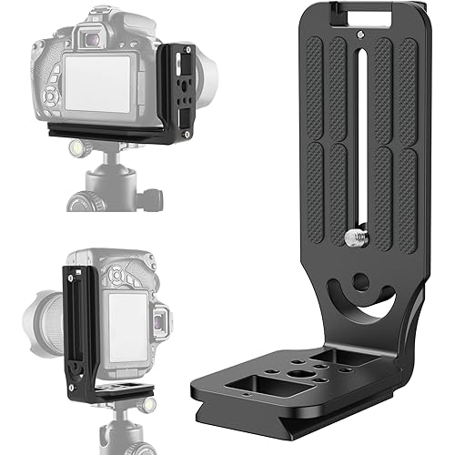 DSLR Camera L Bracket Quick Release Plate, Universal Application, Lightweight, Compatible with Canon Nikon Sony DJI Ronin Zhiyun Stabilizer Tripod Monopod