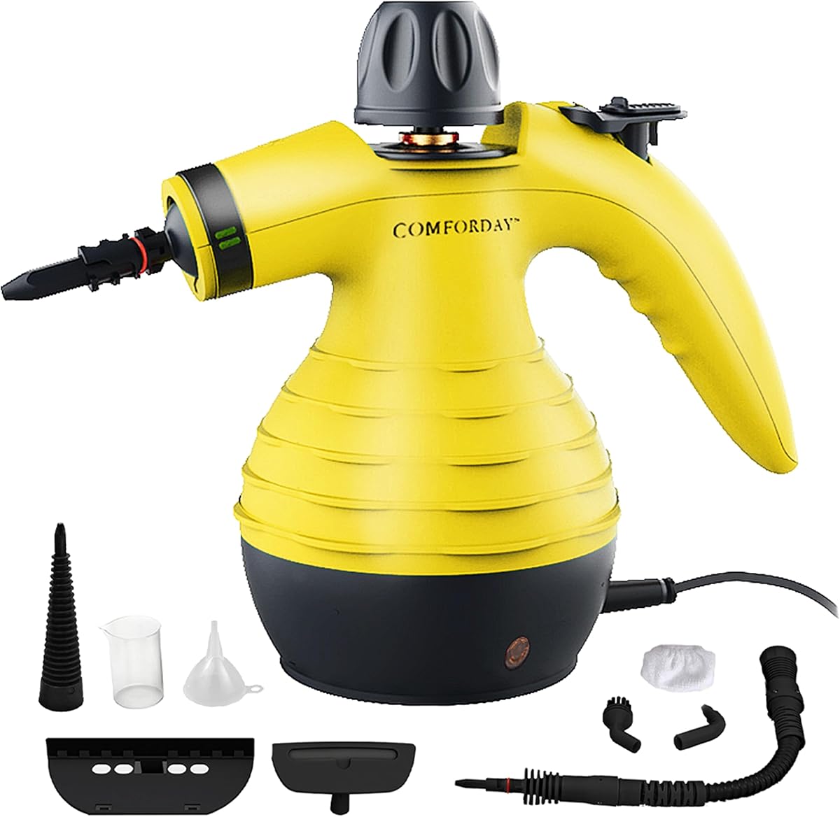 Comforday Steam Cleaner handheld with 9-Piece Accessories, Perfect for Stain Removal, Curtains, Car Seats, Floor, Bathroom, hand held steamer for cleaning, steam cleaners for the home multi purpose